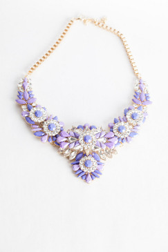 RESIN FLORAL JEWEL NECKLACE