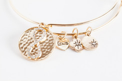 INFINITY CHARM BANGLE