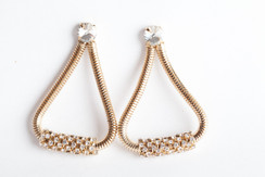 TUBE CRYSTAL EARRINGS