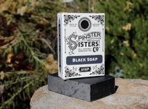 All Natural Black (Charcoal Activated) Bath Soap by Spinster Sisters Co