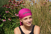Child's Head Scarf with Rhinestone Butterflies in Assorted Colors Magenta, white, and blue by Sparkle on my head Scarves 