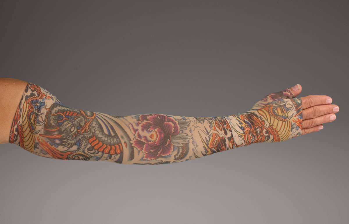 Lotus Dragon Tattoo Arm Sleeve - LympheDIVAs