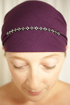 Delicate Rhinestone Self Tie Head Scarf in assorted colors by Sparkle my head scarves 