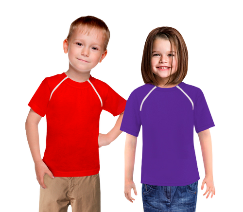 Kid's Chemo|Port-Accessible Shirt by Comfy Chemo - Red and Purple