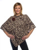 Leopard Print Port Accessible Chemo Poncho Wrapped in Love. Choose Hat Only, Poncho Only or Hat & Poncho Set