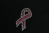 Breast Cancer Awareness Ribbon Pre-Tied Head Scarf in Black with Silver and Pink Ribbon by sparkle my head scarves.