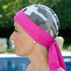 Bwell11 Bandiva Swim Cap in Camo pattern with pink band