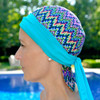 BWell11 Zig Zag Bandiva Swim Cap in Multicolor