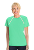 Women's Aqua Green Short Sleeve Chemo|Port-Accessible Shirt by Comfy Chemo 