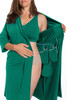 The Recovery Brobe in Green is designed for women undergoing any breast surgery such as mastectomy, reconstruction, breast augmentation or reduction. Inside the robe are pockets on either side to hold post-operative fluid drains. The front velcro closure bra also has pockets built inside to hold ice packs and/or a prosthetic breast.