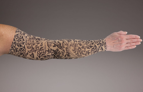 Lymphedivas Compression Armsleeve - Damask Bei Chic pattern