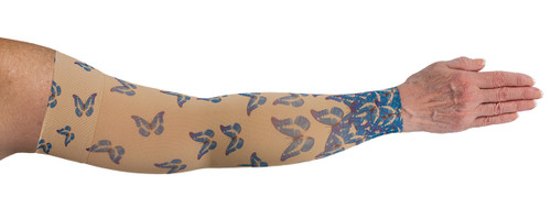 Compression Arm Sleeve for lymphedema by Lymphedivas in Flutter Pattern