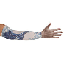 Compression Arm Sleeve for lymphedema by Lymphedivas in Great Wave Pattern