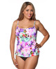 Thin Strap Mastectomy Swim Top Separate in Plumeria Paradise by T.H.E. 