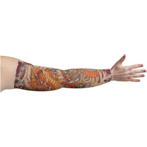 Compression Arm Sleeve for lymphedema by Lymphedivas in Lotus Dragon Pattern