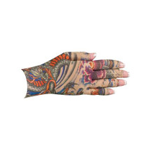 Lymphedivas Compression Glove - Lotus Dragon Tattoo Pattern
