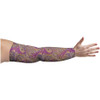 Lymphedivas Compression Sleeve for lymphedema in Purple Paisley pattern