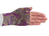 Lymphedivas Compression Gauntlet for lymphedema in Purple Paisley pattern