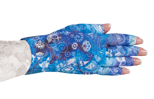 Lymphedivas Compression Glove -Sapphire Pattern