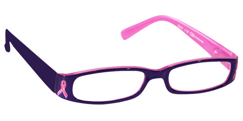 Living Beyond Breast Cancer Reading Glasses (ICU)  in Pink Ribbon Reading Glasses