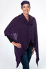 Long Dark Purple Sweater Chemo Wrap