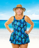 Princess Mastectomy Swimdress in Jazzy Jewels Print