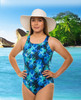 Swimmer Back Mastectomy Tank in Jazzy Jewels Print by T.H.E. (918-60/767)