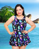 Princess Mastectomy Swimdress by T.H.E. in Exotic Meadow print