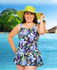 Princess Mastectomy Swimdress by T.H.E. in Tropical Heaven print