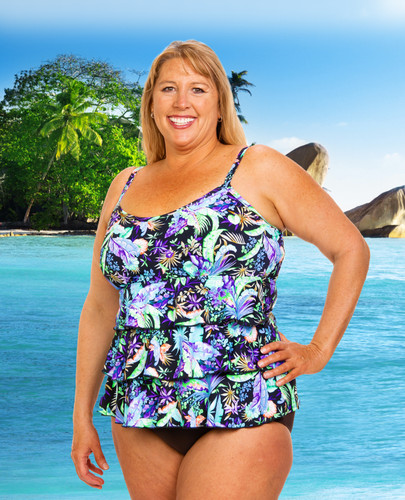 Triple Tier Mastectomy Swim Top|Pocketed Swim Top Separate 