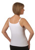 Backside image of WearEase Beth Post Surgical Camisole in white