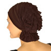 Janice Ruffle by Chemo Beanie - Brown Ruffle