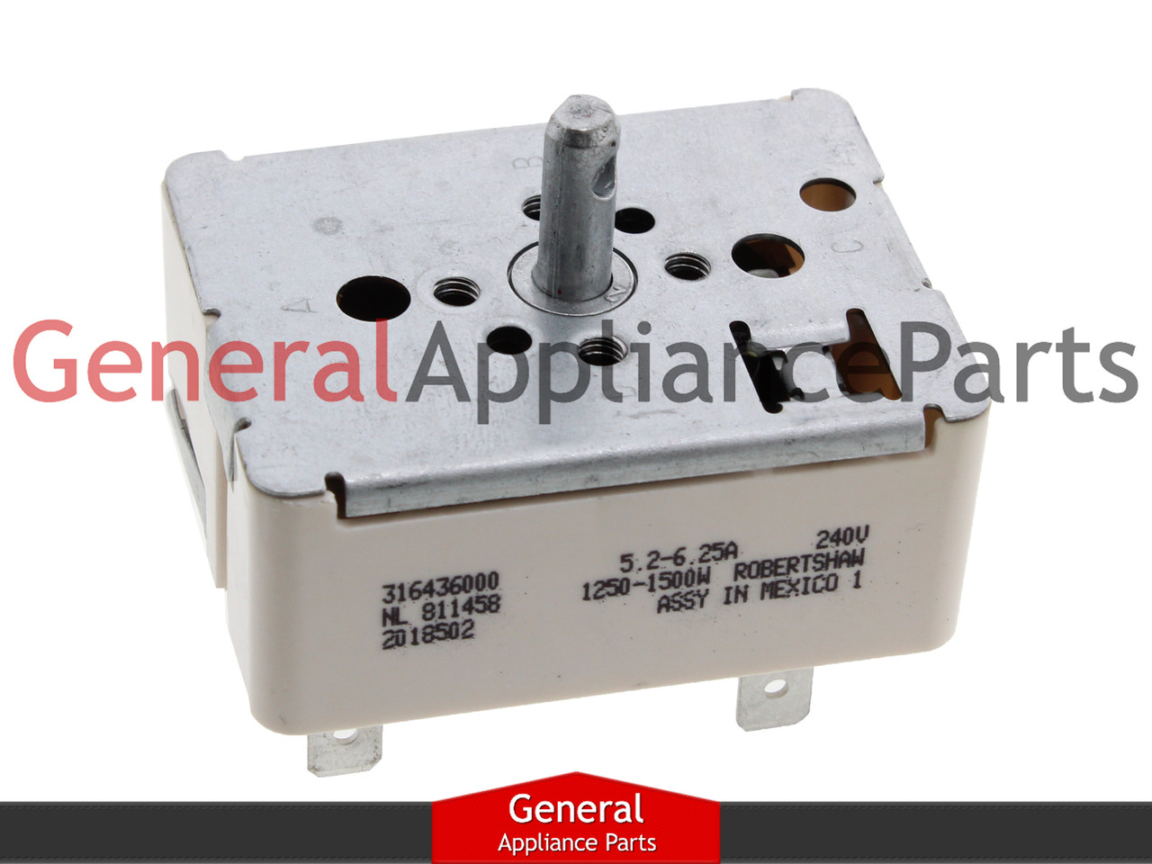 Range Infinite Switch replaces Kenmore Sears 316436000 AP3890378