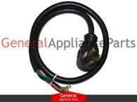 ClimaTek 4' 4 Prong Clothes Dryer Power Cord Replaces Whirlpool Maytag Kenmore # PT400L 61253 3091