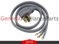 ClimaTek 4' 4 Prong Clothes Dryer Power Cord Replaces Whirlpool Maytag Kenmore # 4396060 4396060R