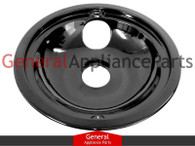 OEM Stove Range 8" Black Burner Drip Pan Bowl Replaces GE # WB31T10013 WB32X5086 WB31T10013
