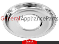 ClimaTek Gas Range 8 3/4" Burner Chrome Drip Pan Replaces GE Kenmore Roper # WB31K5037 PM32X5037