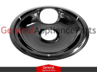 ClimaTek Stove Range Cooktop 8" Black Porcelain Burner Drip Pan Bowl Replaces # DBPA004