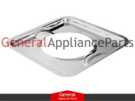 OEM 7 3/4" Square Chrome Drip Pan Bowl Replaces Frigidaire Gibson Tappan Kelvinator Kenmore #