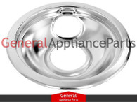 OEM Stove Range Cooktop 6" Burner Chrome Drip Pan Bowl Replaces Brown # 1841N029