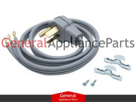 OEM 3 Prong Dryer Cord 4' Ft 40 Amp Replaces GE General Electric RCA # WX09X10005 WX09X0005