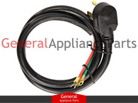 OEM 4 Prong Dryer Cord 6' Ft 40 Amp Replaces GE General Electric RCA # WX09X10014 WX09X0014