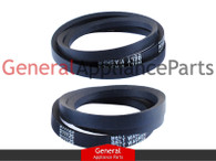 ClimaTek Washing Machine Pump Drive Belt Kit Replaces Whirlpool Maytag Amana # 22002570 22002571
