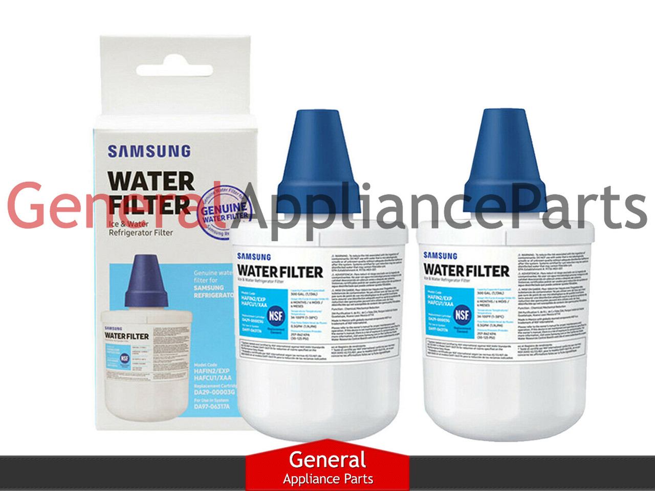 OPM Refrigerator Water Filter 2 Pack Fits Samsung HAFCU1 RFG297AARS