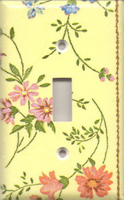 Country Flowers - Yellow - Single Switch