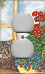Silver Tabby Cat in Window - Outlet
