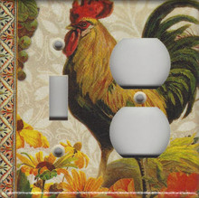 Fall Rooster Double Combo Switch & Outlet