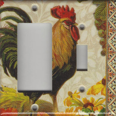 Fall Rooster Double Combo GFI/Rocker & Switch