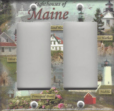 Lighthouses of Maine Double GFI/Rocker