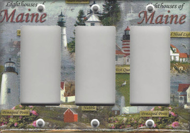 Lighthouses of Maine Triple GFI/Rocker